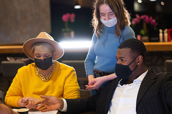 people wearing face masks