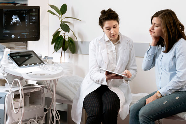 Doctor explaining to patient